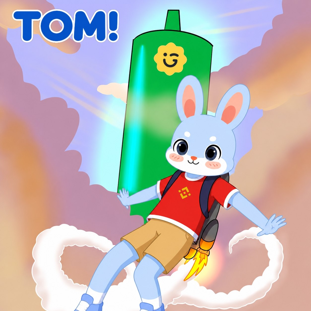 TOM blasting off